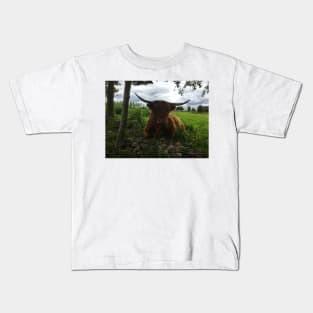 Scottish Highland Cattle Cow 2013 Kids T-Shirt